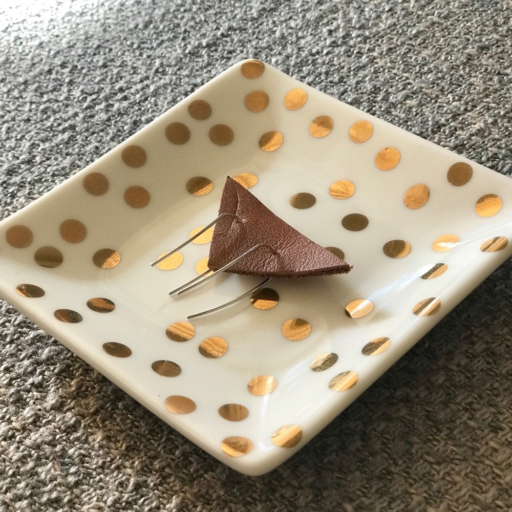 Minimalist earrings, silver